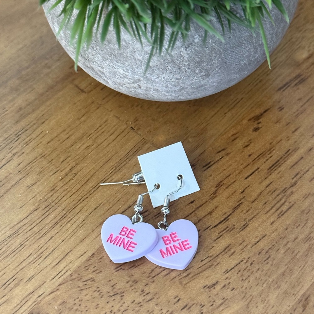 Purple Heart 'Be Mine' Earrings